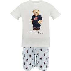 White Pyjamases Polo Ralph Lauren Bear Cotton Pyjamas - Blue