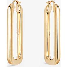 Missoma Gold Earrings Missoma Womens Gold Ovate 18ct Yellow Gold-plated Brass Hoop Earrings GOLD