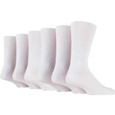 Gentle Grip Pairs Men's Bigfoot Cotton Socks White