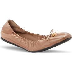 42 - Rosa Halbschuhe Valentino Garavani VLOGO SIGNATURE BALLERINAS AUS LACKLEDER Frau ROSE CANNELLE