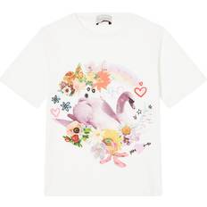 Stella McCartney Kids T-shirt Off White m. Svanen år 128 T-shirt