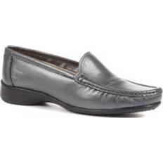 Grey Loafers Pavers Wide Fit Leather CONT2400 309 091 Grey