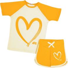 Girls - Yellow Other Sets A2Z Kids 13 Years, Yellow Kids Girls Raglan Style Shorts Piece Outfit Set 13-14yrs