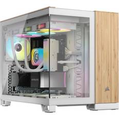 Corsair 2500X Micro Dual Chamber PC Case White/Bamboo