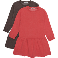 Minymo Klänningar Minymo Sweatdress Tomato Puree 110 cm - Röd