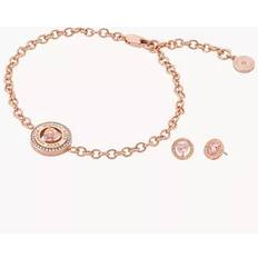 Rose Gold Plated Jewelry Sets Michael Kors Women's Mk Fashion Rose Gold-Tone Brass Bracelet And Earrings Set Rose Gold