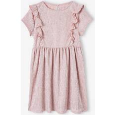 Vertbaudet Occasion Wear Dress in Fancy Iridescent Fabric, for Girls pale pink