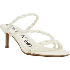 Slides Calvin Klein Womens Faux Leather Kitten Slide Sandals