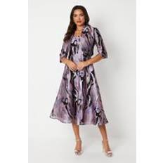 Long Dresses - Square Coast Square Jacquard Midi Dress Purple