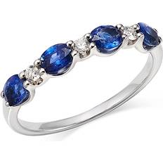 Bloomingdale's Blue Sapphire & Diamond Stacking Ring in 14K White Gold 100% Exclusive Blue/White