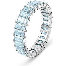 Swarovski Rings Swarovski Matrix Baguette Color Crystal Band Ring Blue/Silver