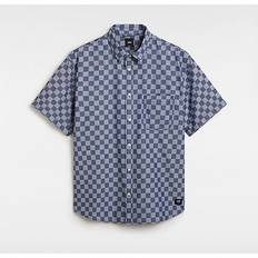 Vans Men Shirts Vans Checkerboard Woven Shirt - Dress Blues/White