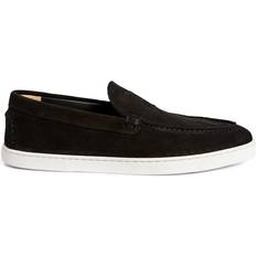 Christian Louboutin Black Low Shoes Christian Louboutin Varsiboat Suede Loafers black