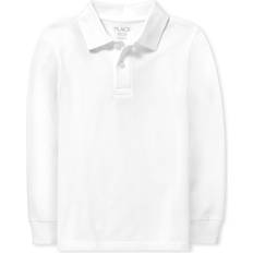 Children's Clothing The Children's Place boys Long Sleeve Pique School Uniform Polo Shirt, White Single