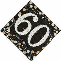 Paper Napkins Sparkling celebration 60th birthday beverage napkins Multicolor