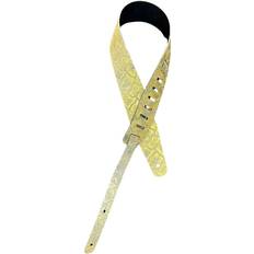 Gold Straps Perri's nake Skin Guitar Strap Gold 2.5 In