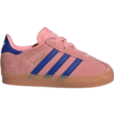 Pink Children's Shoes Adidas Infant Gazelle Comfort Closure Elastic Laces Shoes - Semi Pink Spark/Lucid Blue/Lucid Blue