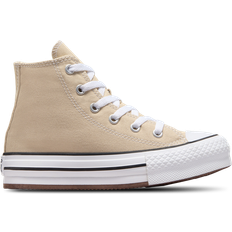 Converse Sneakers Converse Girls Chuck Taylor All Star EVA Lift Hi Girls' Preschool Shoes White/Tan 13.0