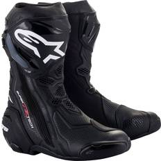 Men Motorcycle Boots Alpinestars Supertech R Vented Black Boots Man