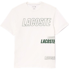 Lacoste Men's Contrast Branded Lounge T-Shirt - White