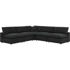 modway Commix Down Black Sofa 119" 5 5 Seater