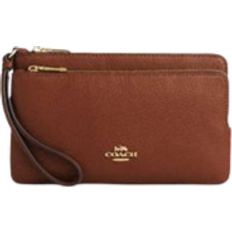 Coach Double Zip Wallet - Gold/Redwood