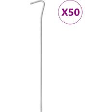 vidaXL Tältpinnar 50 St 23 cm Galvaniserat Stål