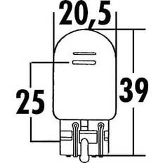 W21/5W, Glassockel-Glühlampe 12V 21/5W W3x16Q, weiss