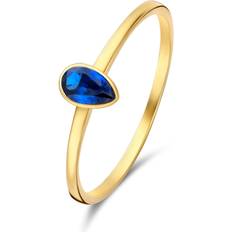 14k Ringe på tilbud Isabel Bernard Baguette Karat Ring, Stapelring für Damen Blau