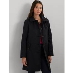 Polo Ralph Lauren Kappor & Rockar Polo Ralph Lauren Faux-Leather-Trim Hooded Coat - Marinblå