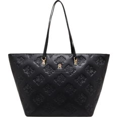 Tommy Hilfiger Tragetaschen Tommy Hilfiger Monogram Patterned Tote Bag - Black