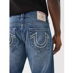 True Religion Men's Ricky Ladder Stitch Logo Jean Kowloon Wash