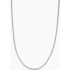 David Yurman White Gold Necklaces David Yurman Box Chain Necklace in 18K White Gold 22 IN