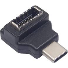 Usb c kabel 90 Nordic AE-102 10Gbps 3.1 USB C - USB E 90 Degree Angled Adapter M-F