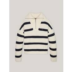 Tommy Hilfiger Knitted Sweaters Children's Clothing Tommy Hilfiger Girls' Kids' Stripe Half-Zip Sweater Blue 12M Blue Stripe 12M