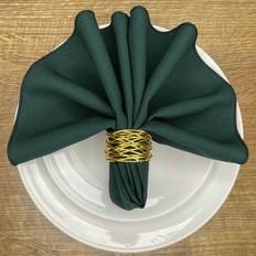 Polyester Cloth Napkins Hope Textiles Plain Pack 4 Cloth Napkin Green