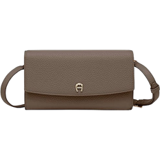 Aigner Wallet with Shoulder Strap - Coal Brown