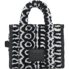 Marc jacobs the medium tote bag black Marc Jacobs The Monogram Medium Teddy Tote Bag - Black/Ivory