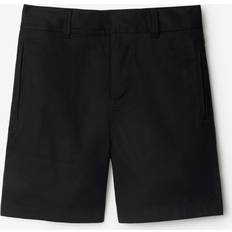 Beige Trousers Burberry Childrens Cotton Blend Shorts Black 10Y