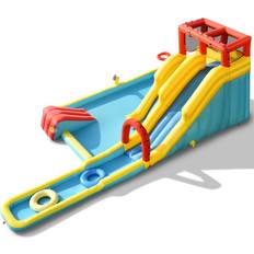 Bounce 3 in 1 Costway 7 in 1 Inflatable Dual Slide Water Park Bounce House with 680W Blower
