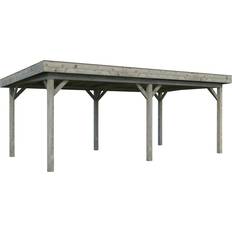Carportar Palmako Lenna 16.6 m2 Doppimpregnerad Grå (Byggnadsarea )
