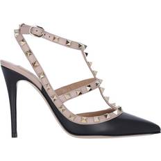 Beige Højhælede sko Valentino Garavani Sorte Stiletto Pumper I Læder - Sort