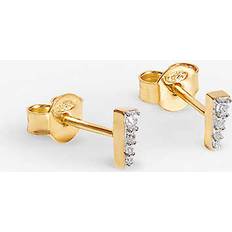 Missoma Silver Earrings Missoma Womens Gold Celestial 18ct Recycled Gold-plated Vermeil Sterling-silver and Cubic Zirconia Stud Earrings GOLD