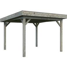 Carportar Palmako Träpaviljong Lenna 8.3 m2 Doppimpregnerad Grå (Byggnadsarea )