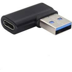 Nordic C-OTG9 3.1 USB A - USB C 90 Degrees Angled Adapter M-F