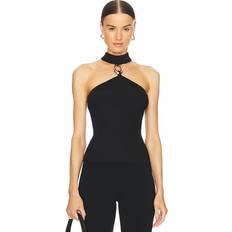 Elastano/Lycra/Spandex Blusas Simkhai Rubie Mock Neck Hardware Top - Black Talla en