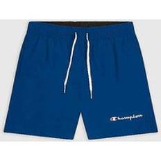 Champion Kids Logo Print Swim Shorts Blue