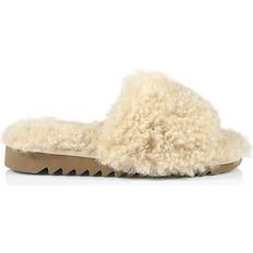 Kunstpelz Slides Rag & Bone Women's Eira Ivory Faux Shearling Slides Shoes Flats