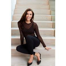 Hype The Detail Mesh Blus, F�rg: Brown, XS, Kvinnor