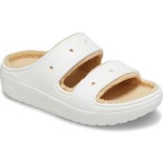 Men - Textile Sandals Crocs Classic Cozzzy Towel Sandal - White/Shiitake